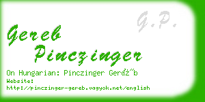 gereb pinczinger business card